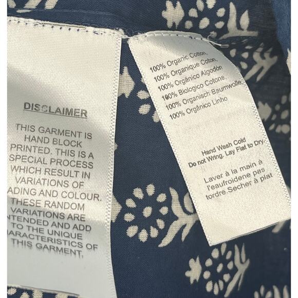 EMERSON FRY India Collection Sz M/L Marguerite Blue Isla Dress - Picture 5 of 16